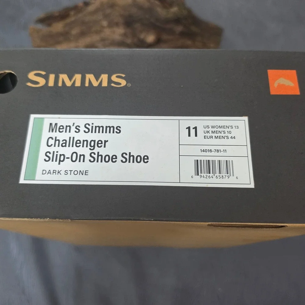 Simms Challenger Slip-On Shoes Mens Size 11 Dark Stone New Outdoor Fishing Boat